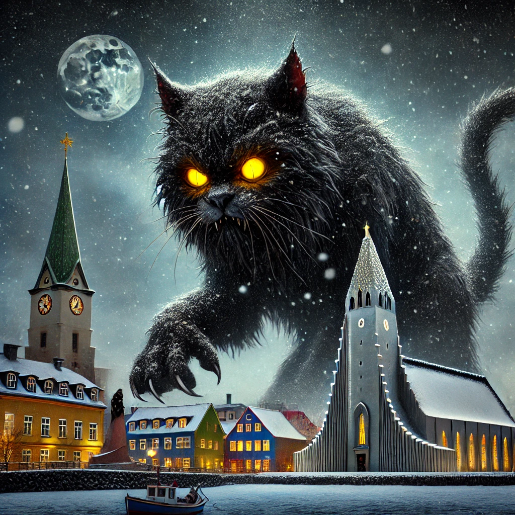 An image demonstrates the Icelandic yule cat 