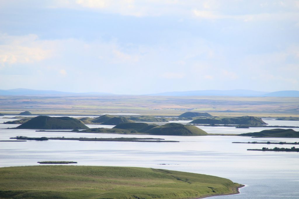 lake myvatn in north iceland