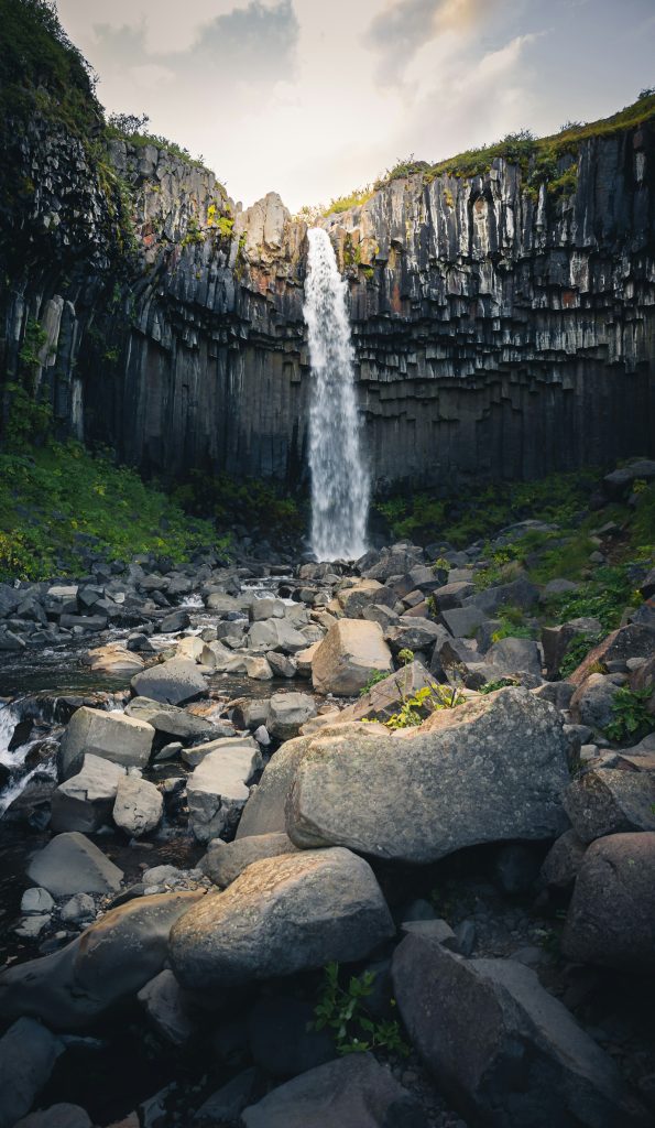 Svartifoss waterfall in Iceland 