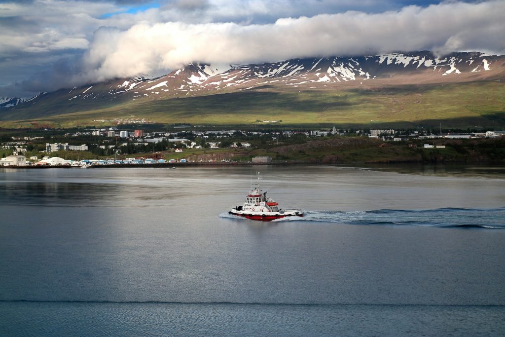 the bay in Akureyri iceland