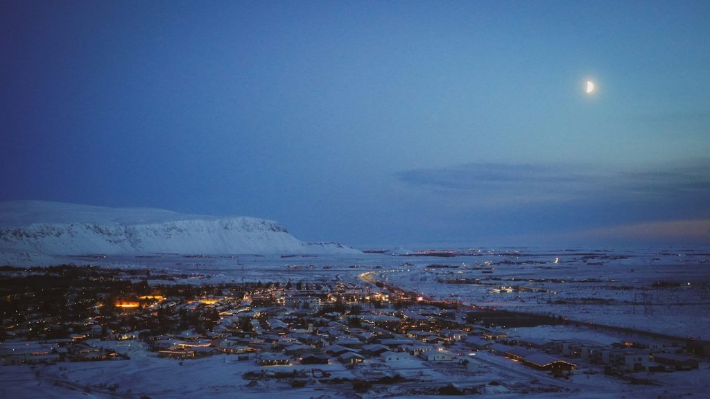 Hveragerdi town in South Iceland