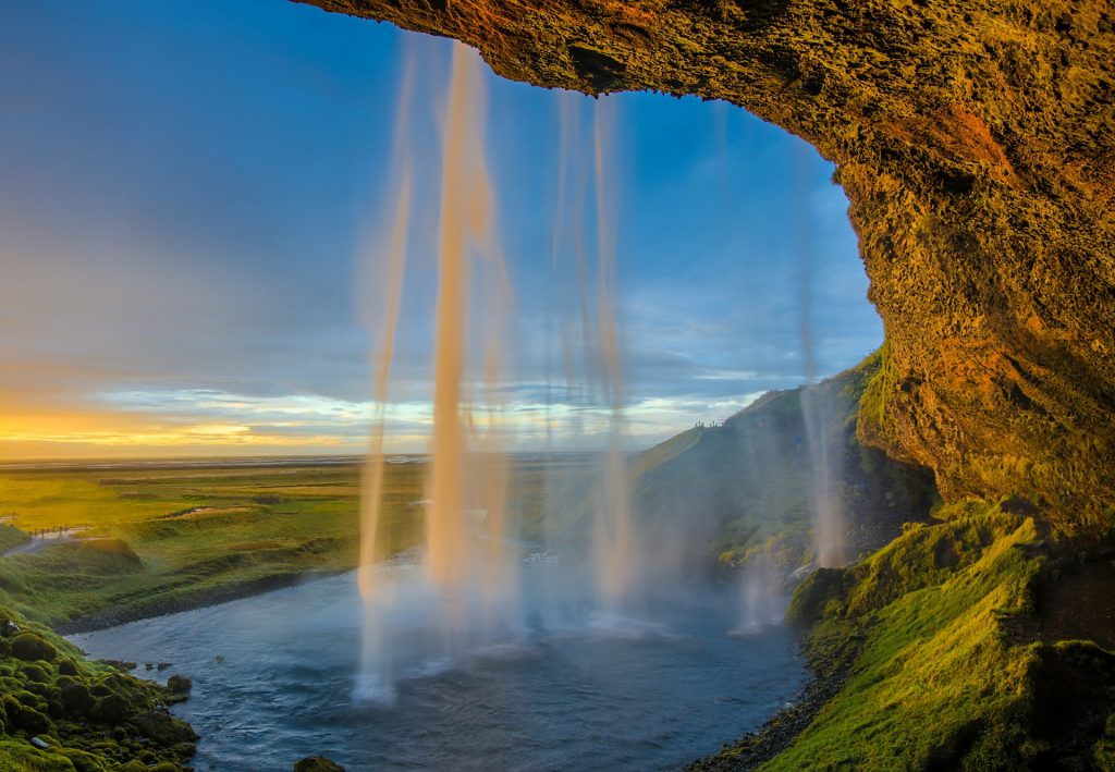 Seljalandsfoss is one of the only waterfalls in Iceland that you can walk behind