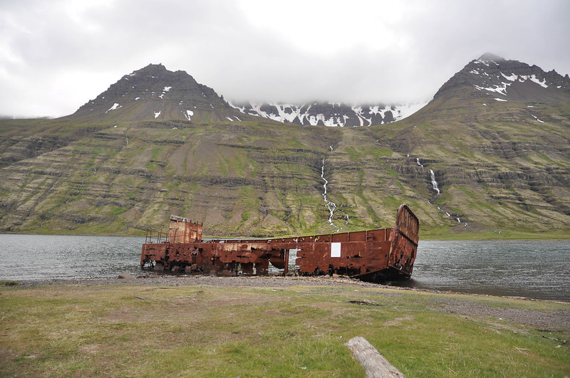 the small village of Mjoifjordur in East Iceland