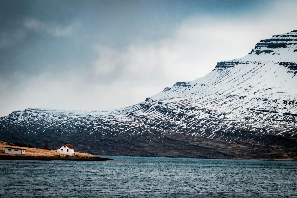 the small village of Reydarfjordur in East Iceland