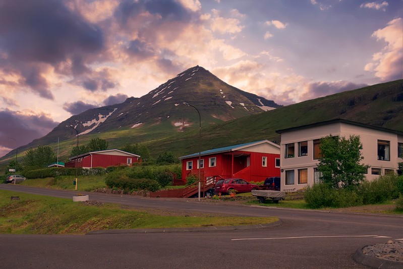 East Iceland Stodvarfjordur town 