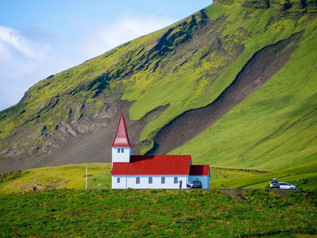 at the summer time in Iceland