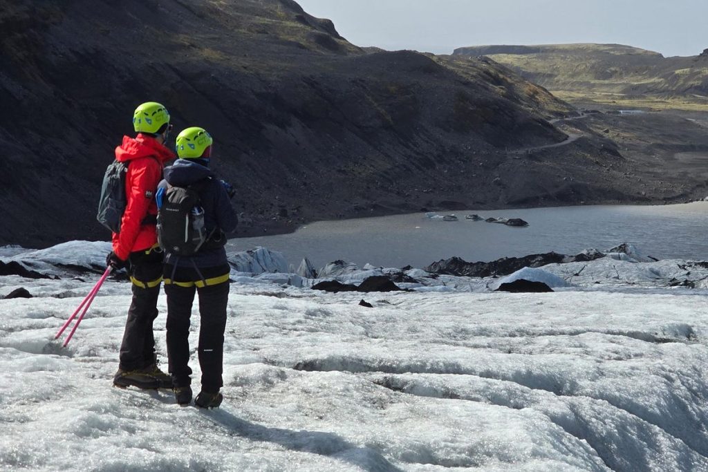 glacier hike on the iceland glacier in the south