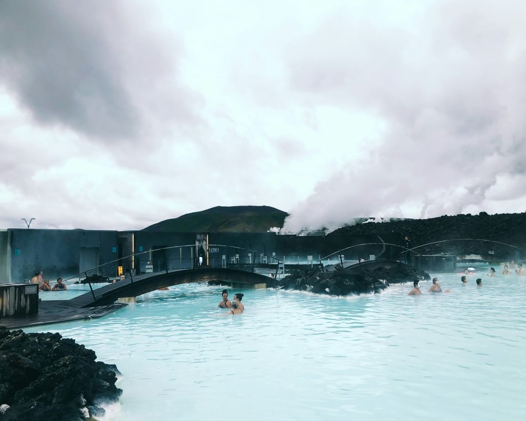 soak into the Blue Lagoon spa in Iceland when visiting 